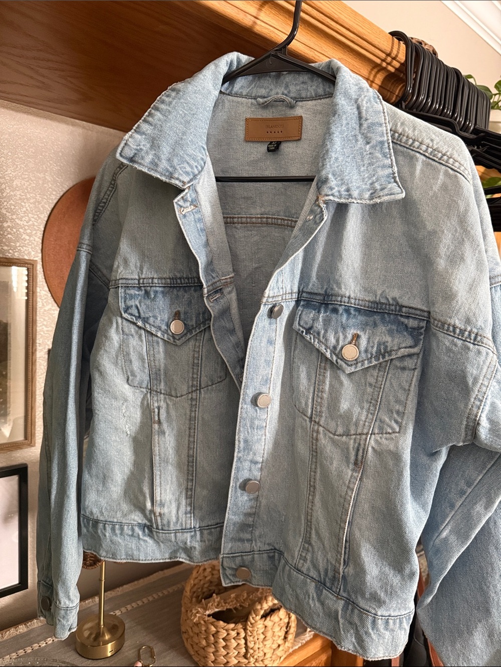 Blank NYC Light Blue Denim Trucker Jacket